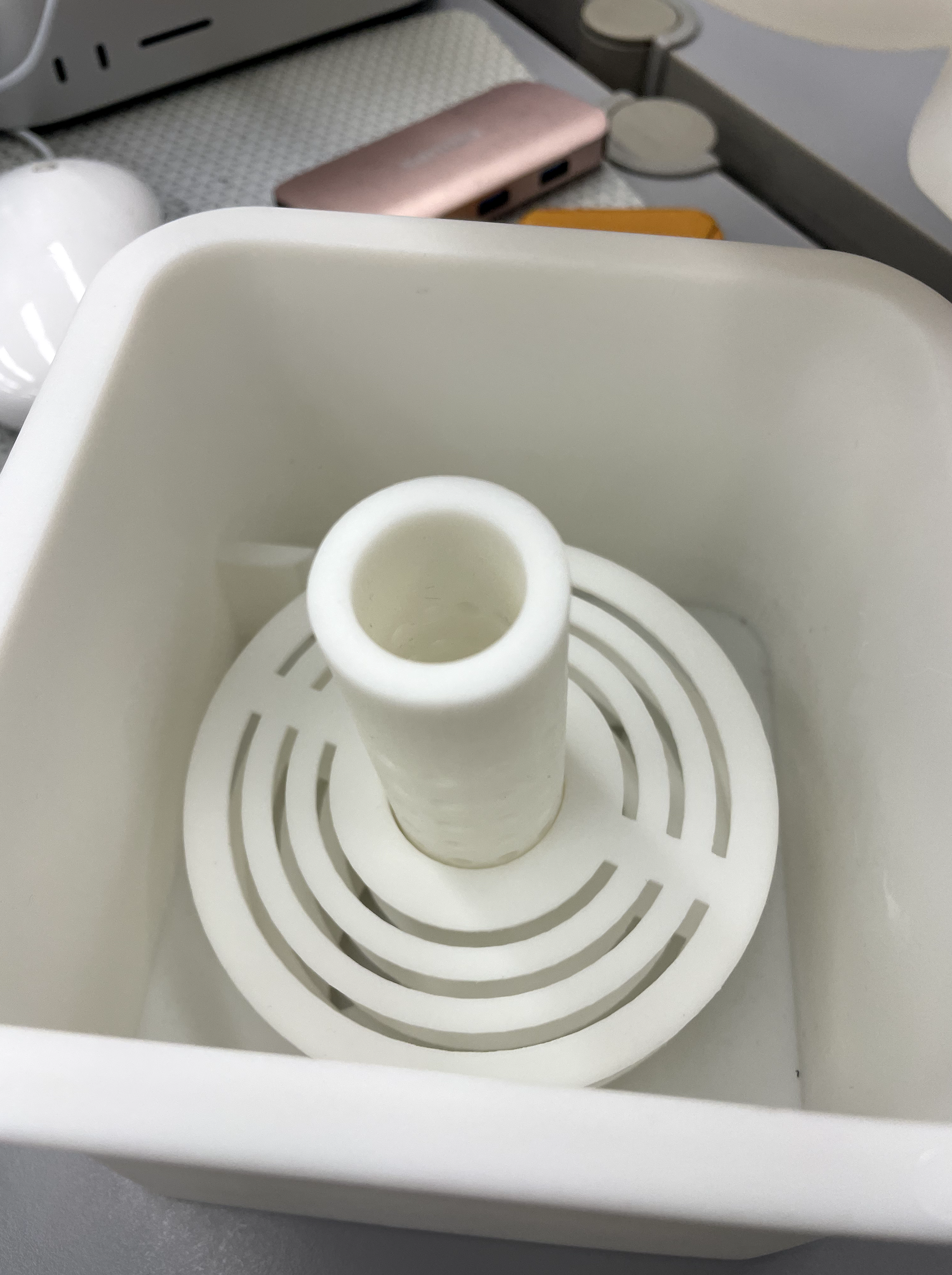 3D printed prototype — assembled with lid