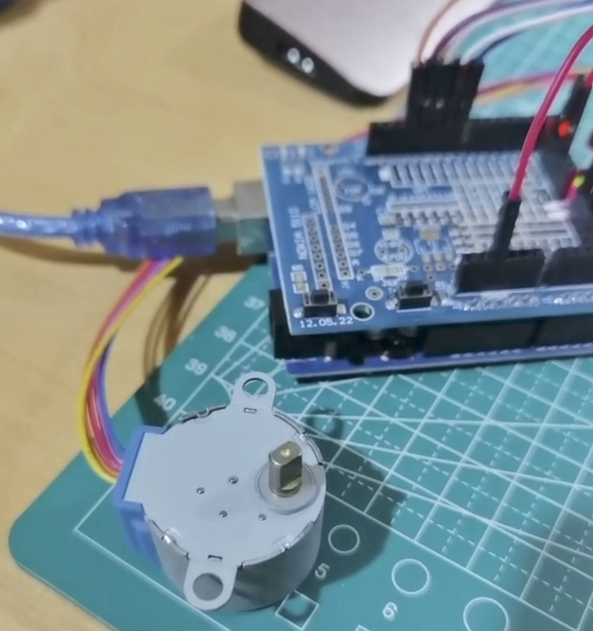 Stepper motor wired to Arduino